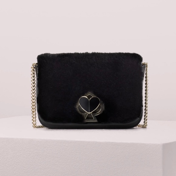 kate spade Handbags - ♠️ Kate Spade Nicola Faux Fur Twistlock Chain Bag